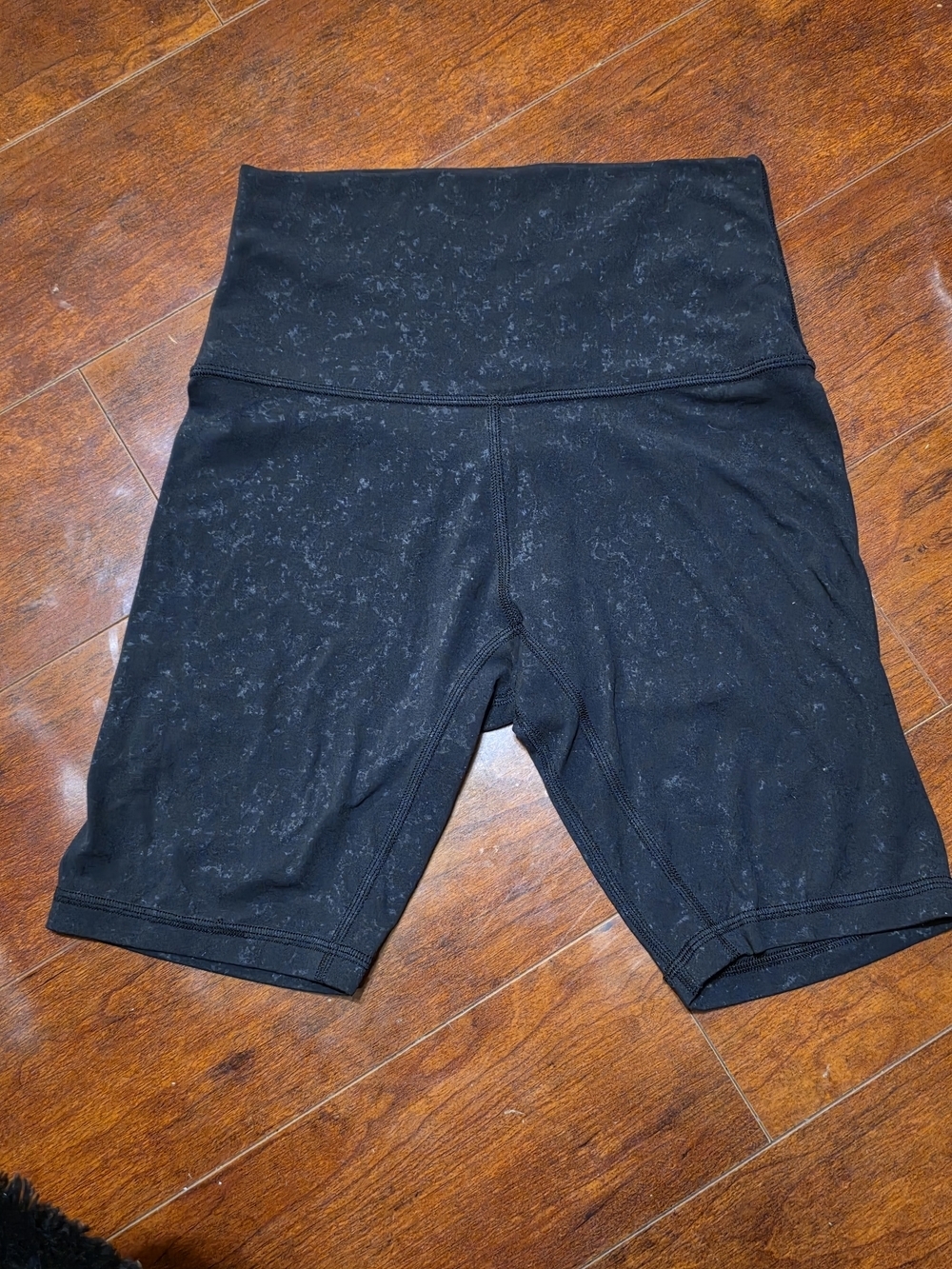 lululemon athletica Black Mottled High-Rise Bike Shorts